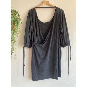 Rare Free People Grey open back tunic